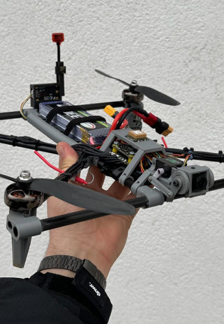 Tubular  8 inch long range drone with 3D printed parts