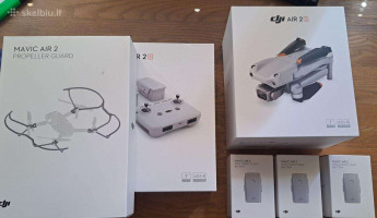 Dji Air 2s: Combo + 3 naujos baterijos + apsaugos