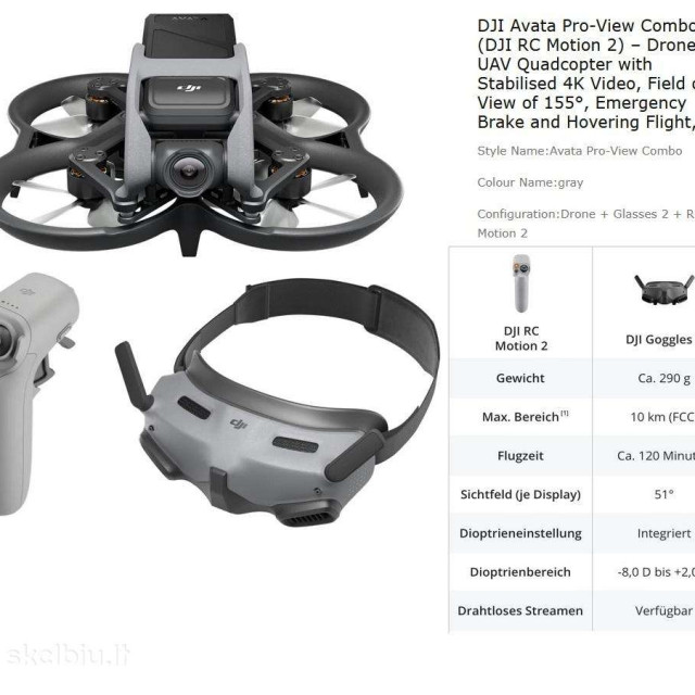 Dji Avata Pro + Dji RC Motion 2 + Dji Goggles 2