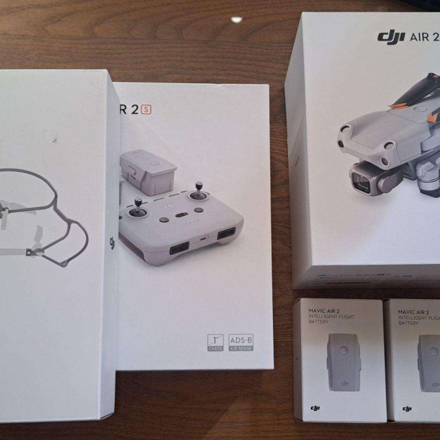 Dji Air 2s: Combo + 3 naujos baterijos + apsaugos