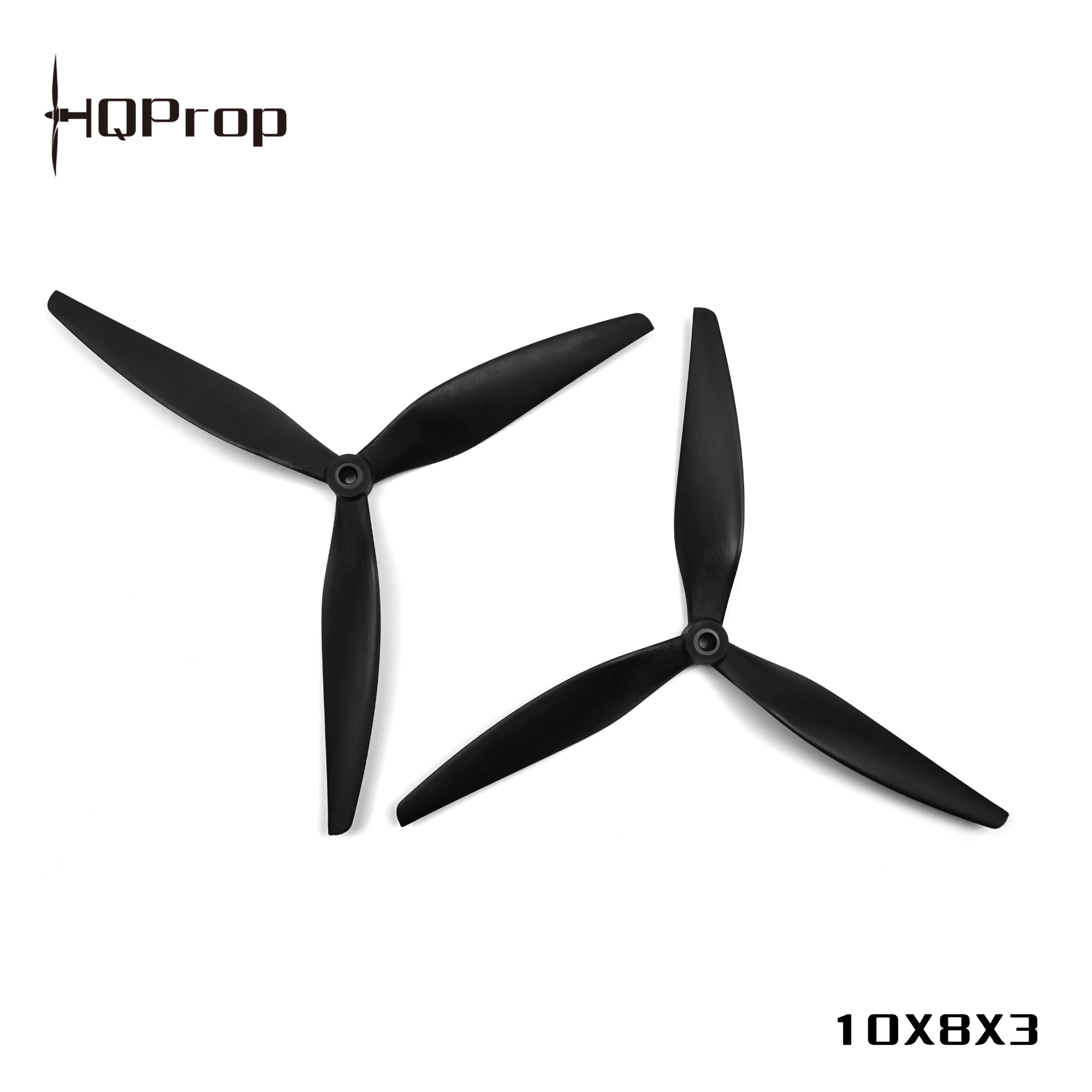 HQ MacroQuad Prop 10X8X3(2CW+2CCW) Black-Glass Fiber Reinforced Nylon