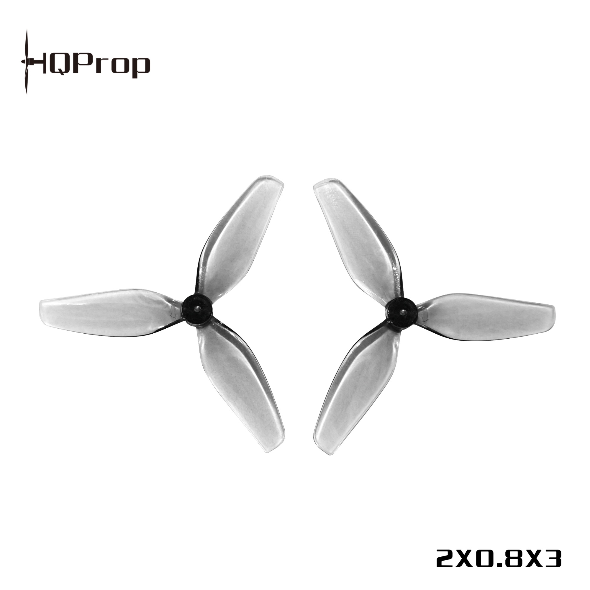 HQ Ultralight  Prop 2X0.8X3 (51MM) Grey(2CW+2CCW)-PC-1MM Shaft