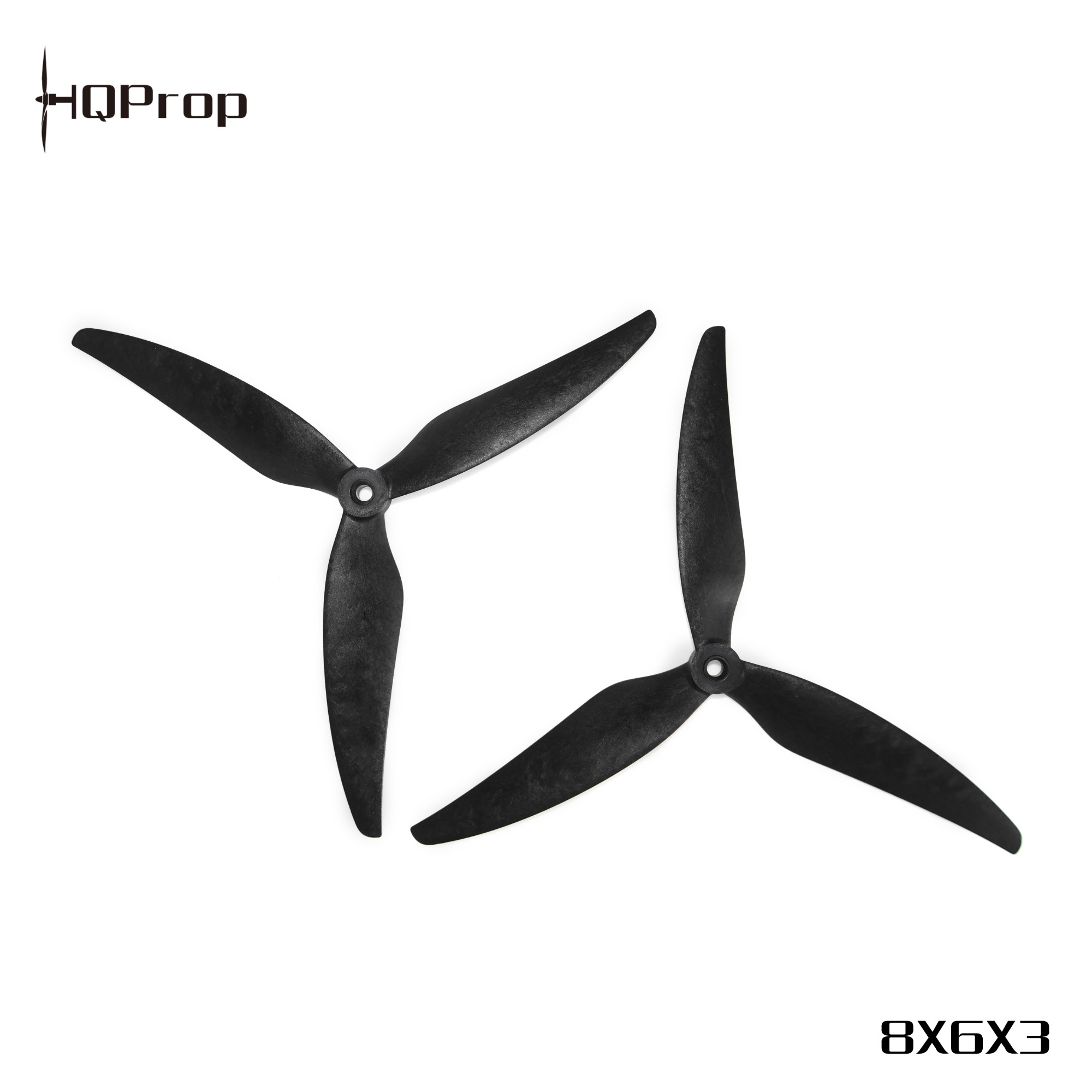 HQ MacroQuad Prop 8X6X3(2CW+2CCW) Black-Glass Fiber Reinforced Nylon