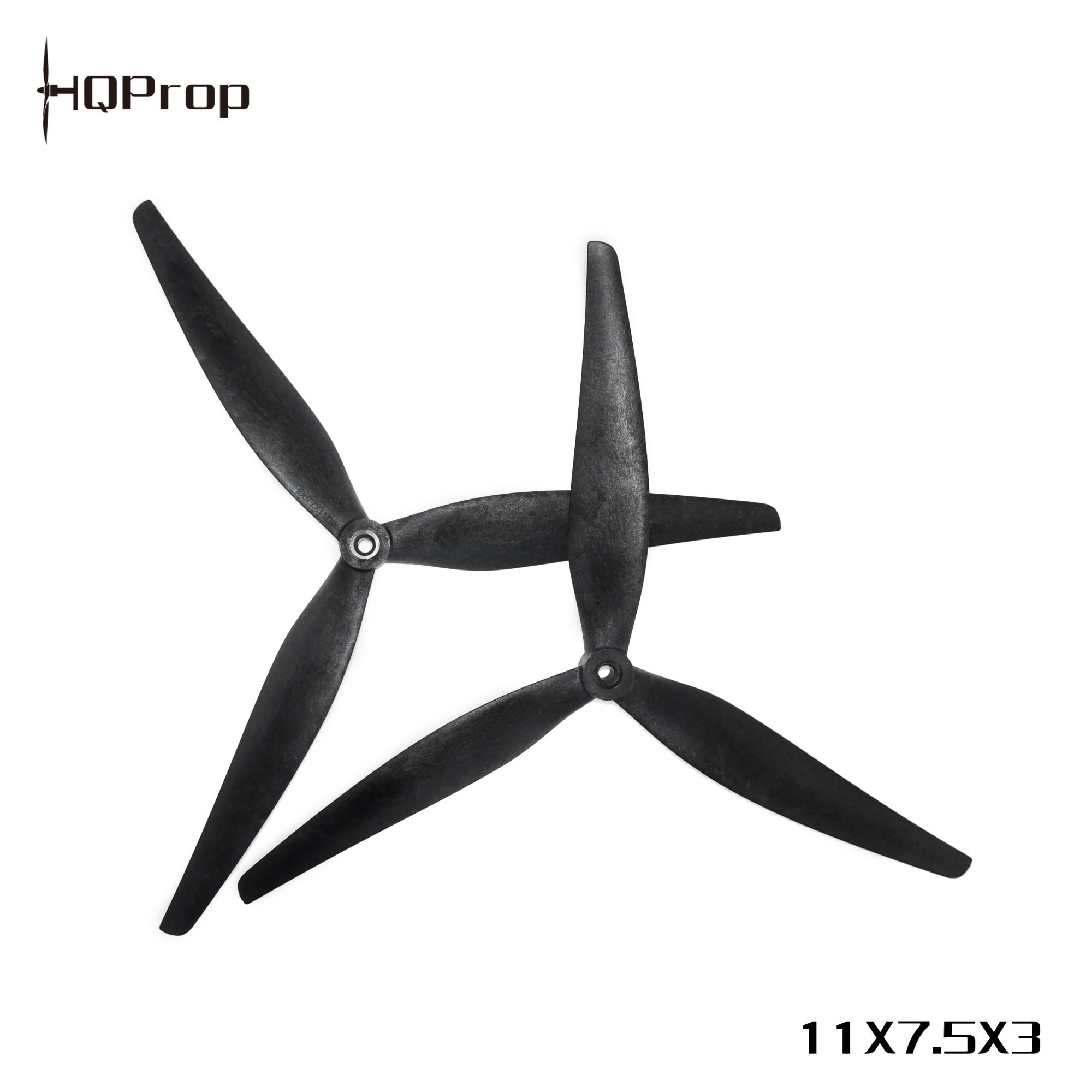 HQ MacroQuad Prop 11X7.5X3(2CW+2CCW) Black-Glass Fiber Reinforced Nylon