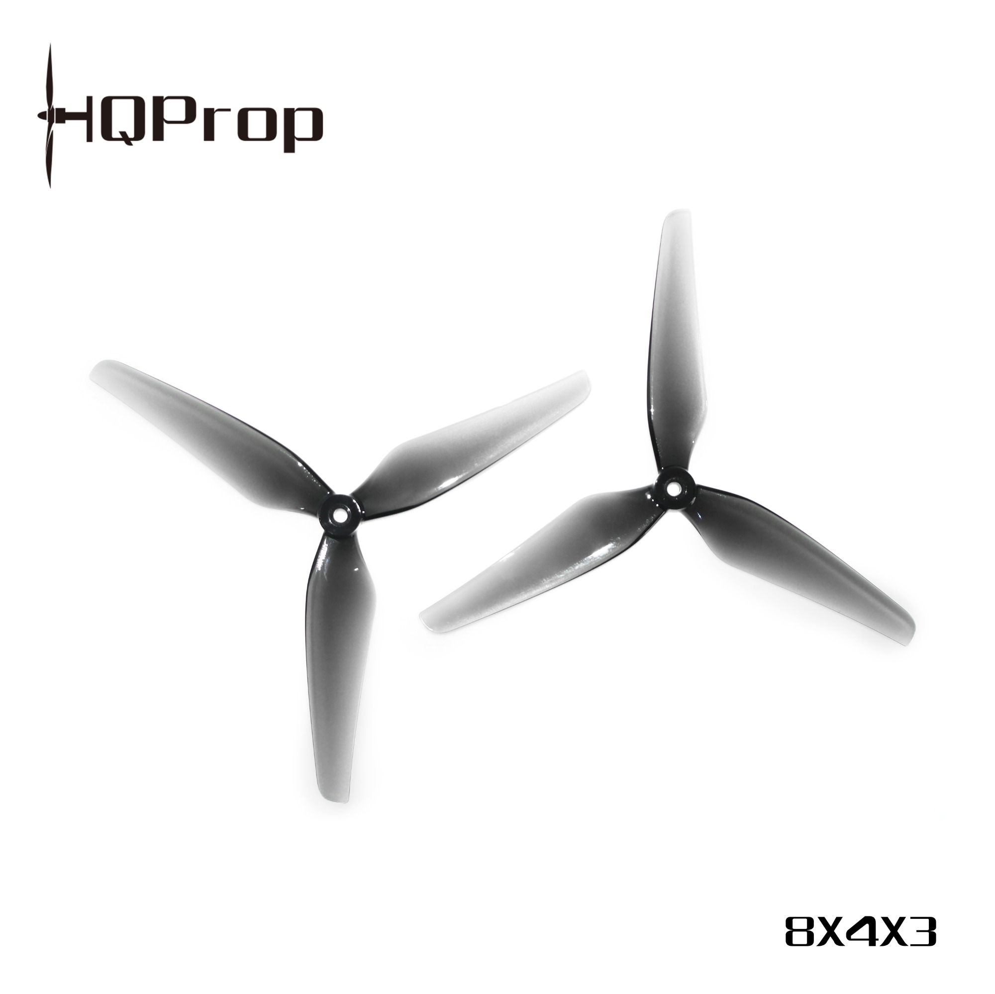 HQProp 8X4X3 Grey (2CW+2CCW)-Poly Carbonate