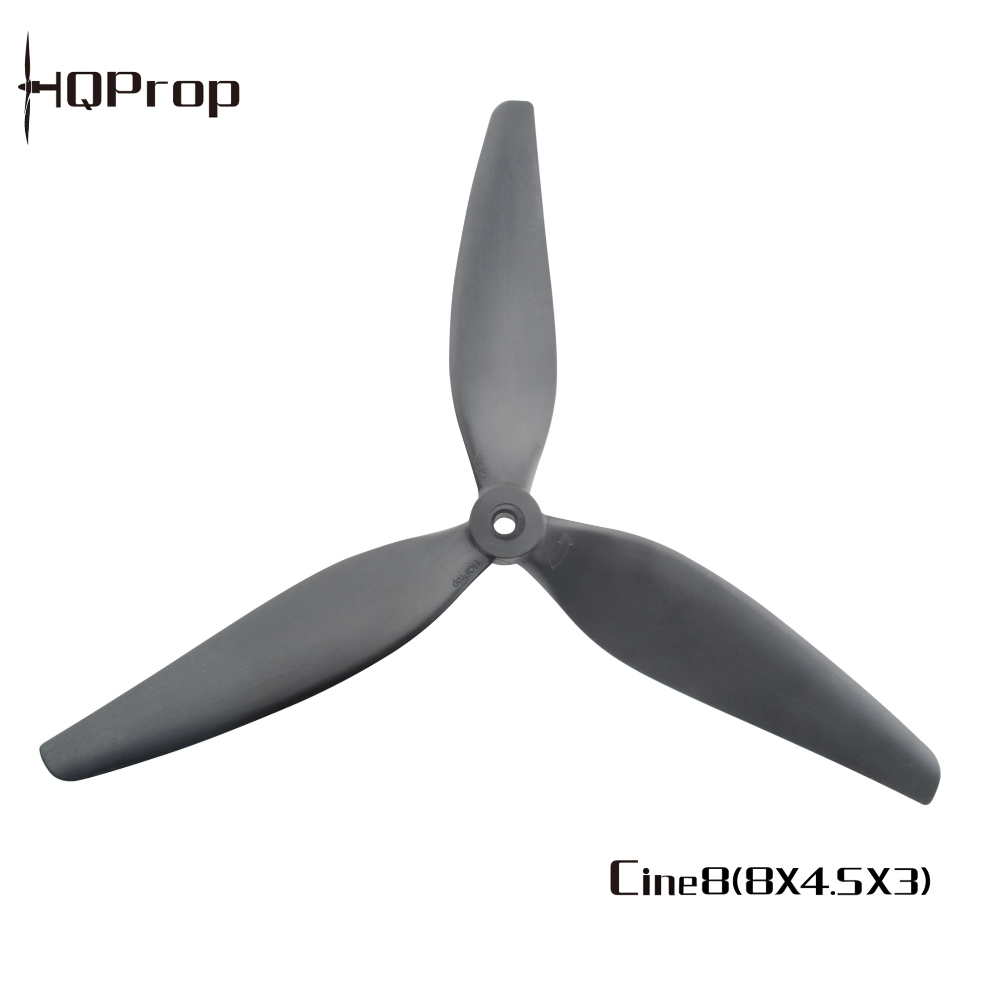 HQProp  Cine8 (8X4.5X3) (2CW+2CCW) Black-Glass Fiber Reinforced Nylon