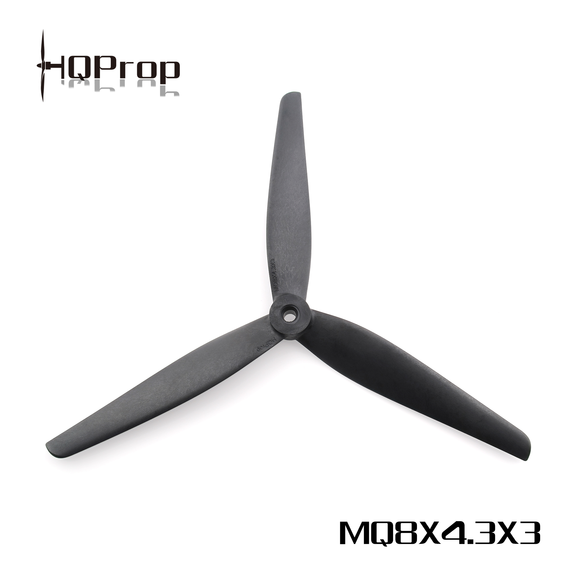 HQ MacroQuad Prop 8X4.3X3(2CCW+2CW) Black-Glass Fiber Reinforced Nylon