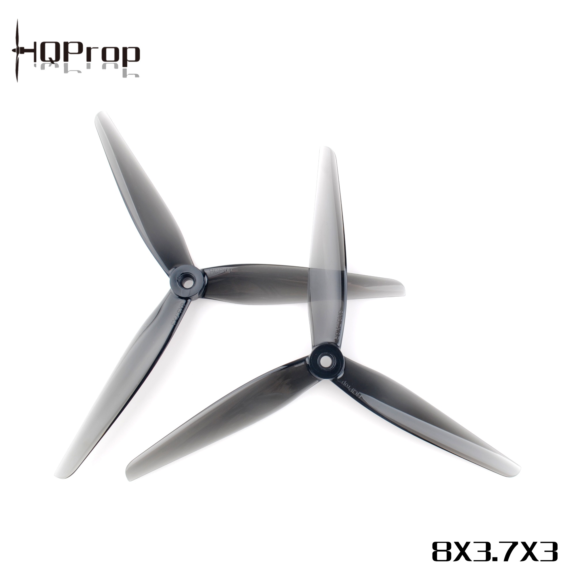 HQProp 8X3.7X3 Grey (2CW+2CCW)-Poly Carbonate