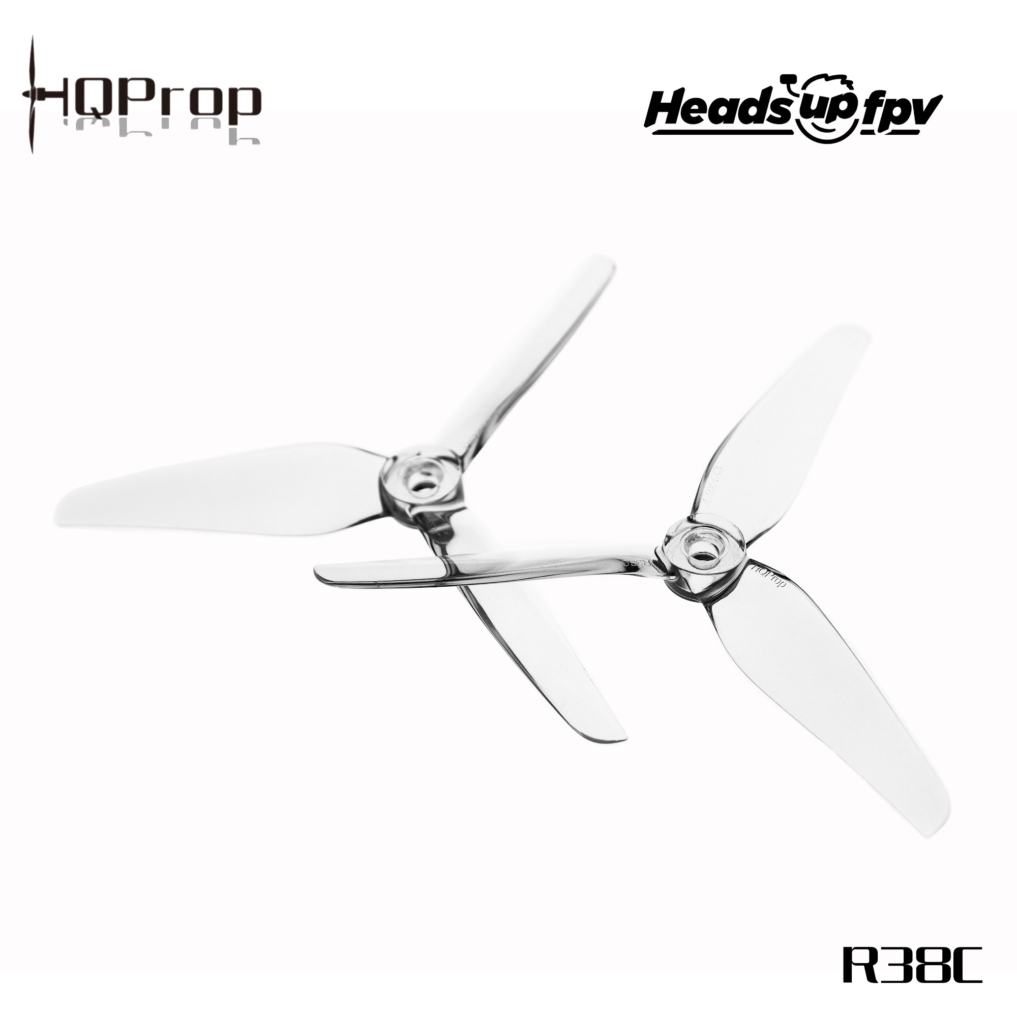 HeadsUp Racing Prop R38C  Clear  (2CW+2CCW)-Poly Carbonate