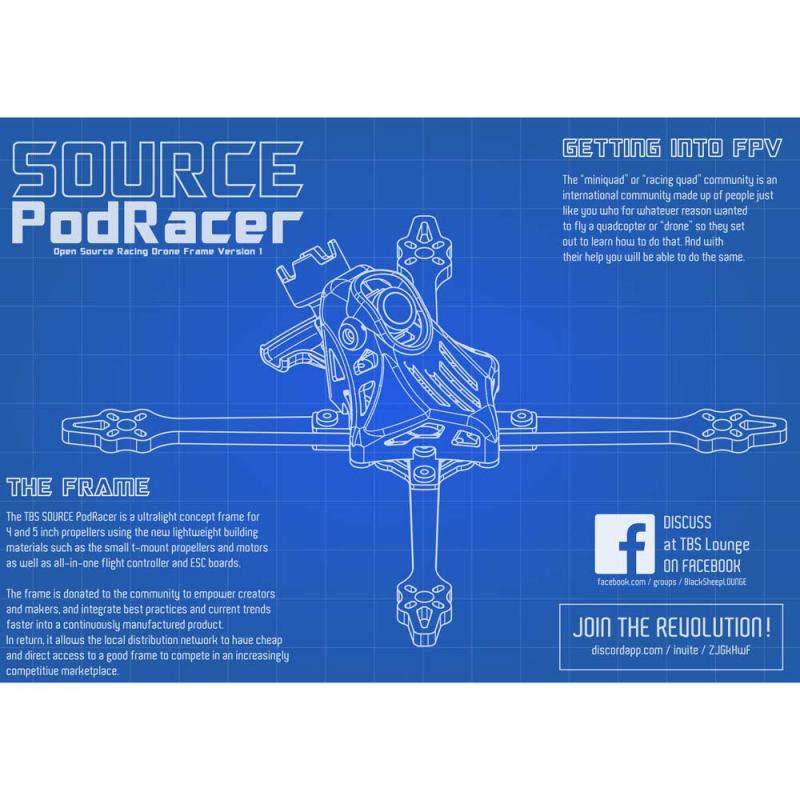 TBS Source PodRacer 5" for FPV Drone Racing
