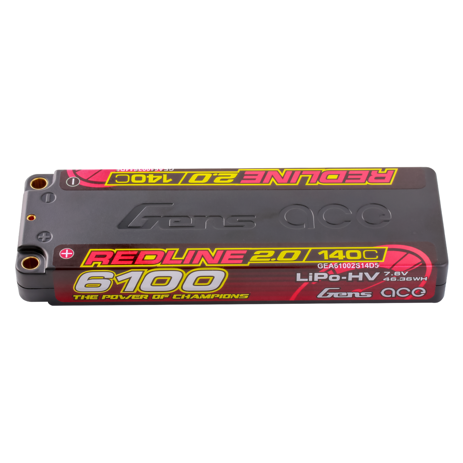 Gens ace Redline 2.0 Series 6100mAh 2S 7.6V 140C HardCase HV Lipo Battery Pack with Hardcase 56#