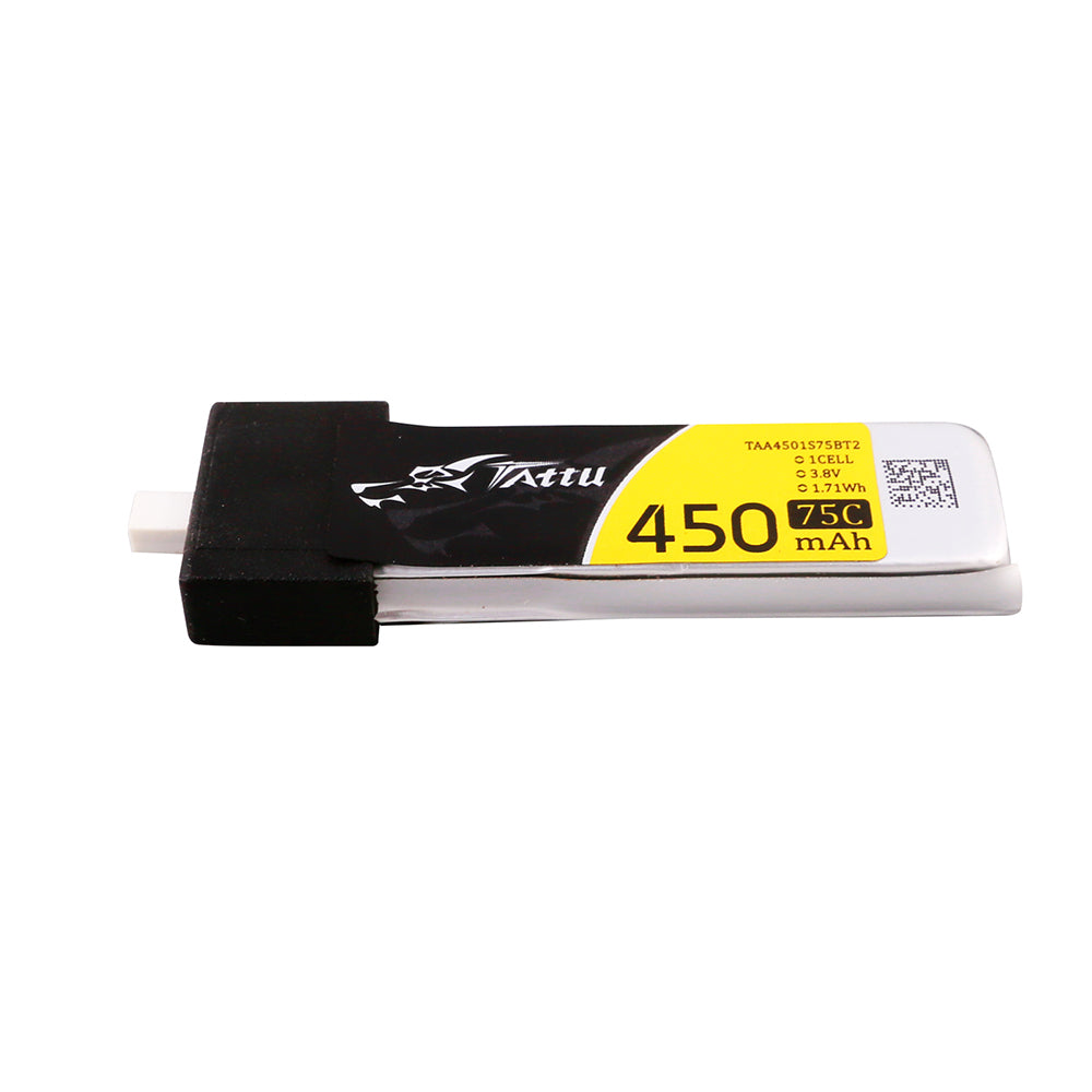 Tattu 450mAh 3.8V 75C 1S1P HV Lipo Battery Pack with BT 2.0 plug (5PCS