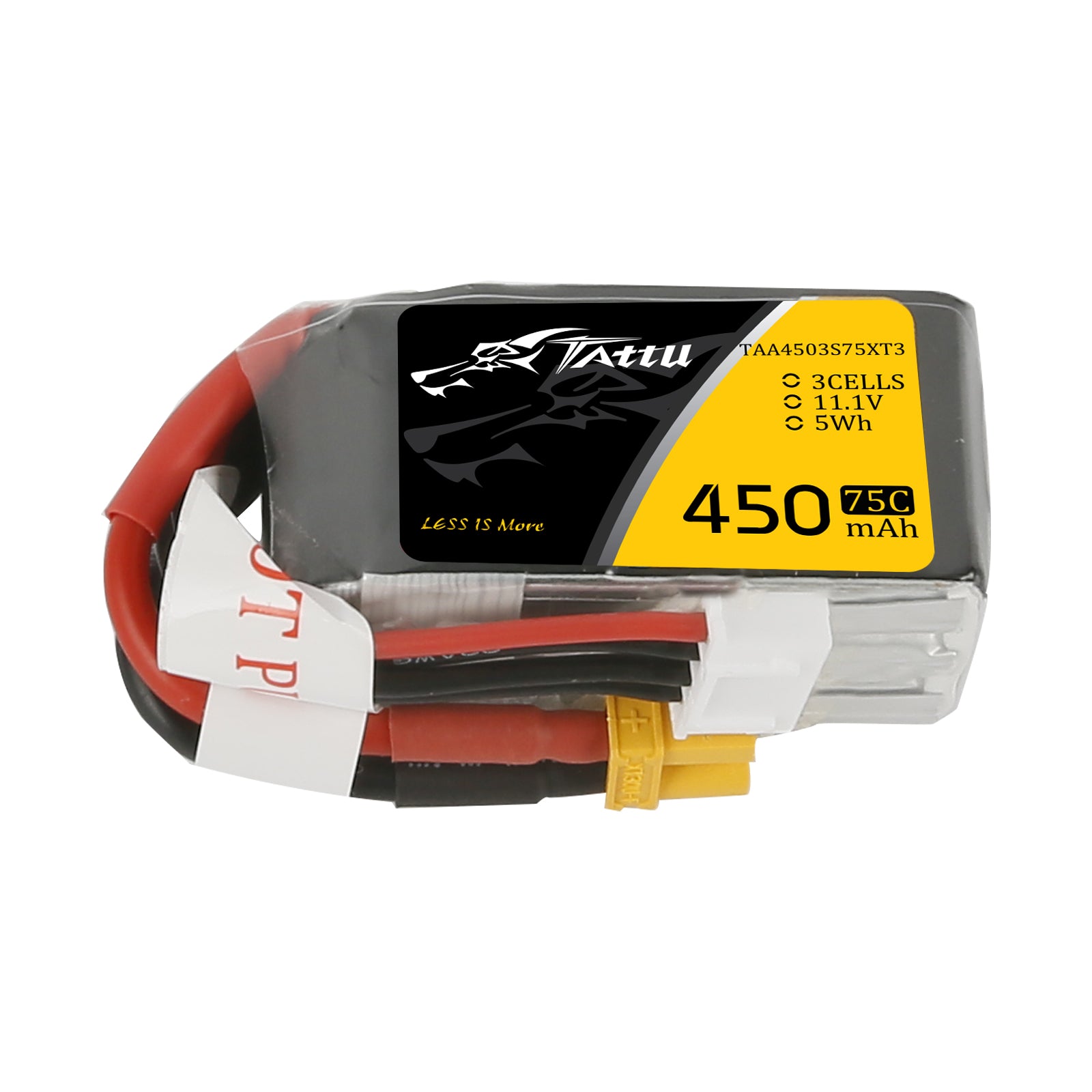 TATTU 450mAh 14.8V 75C 4S1P Lipo Battery Pack with XT30