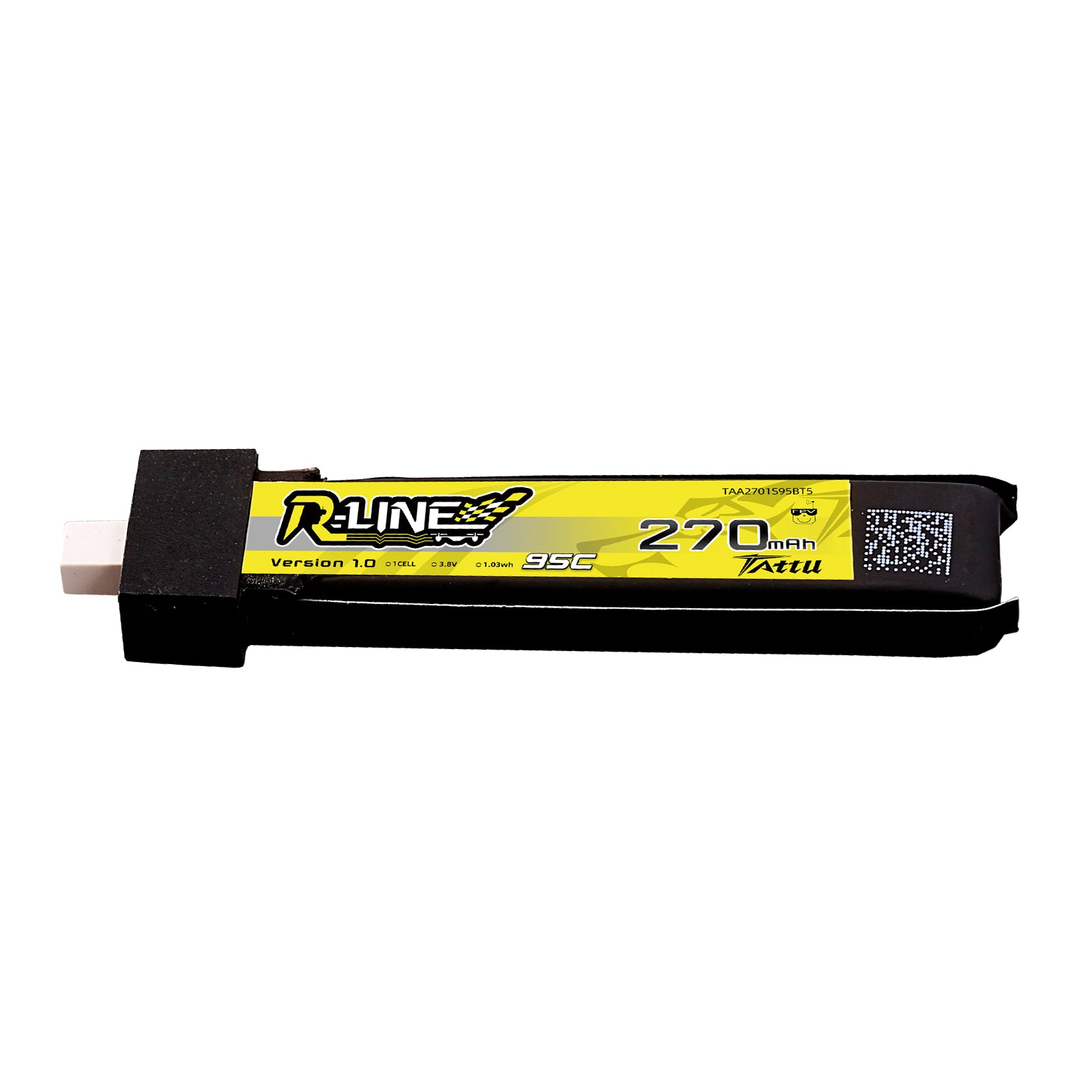 Tattu 270mAh 1S 95C 3.8V HV Lipo Battery with BT2.0 Plug (5pcs)