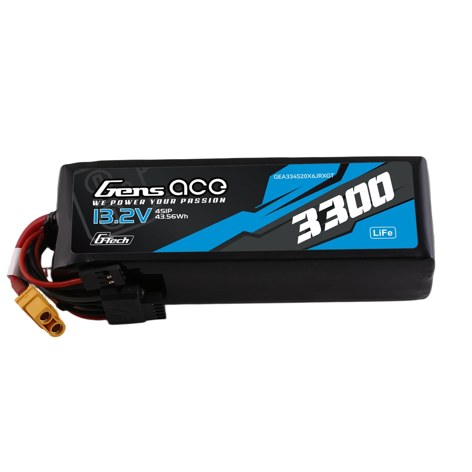 Gens ace Mini G-Tech 3300mAh 13.2V 4S 20C Li-Fe Battery with XT60 for Receiver