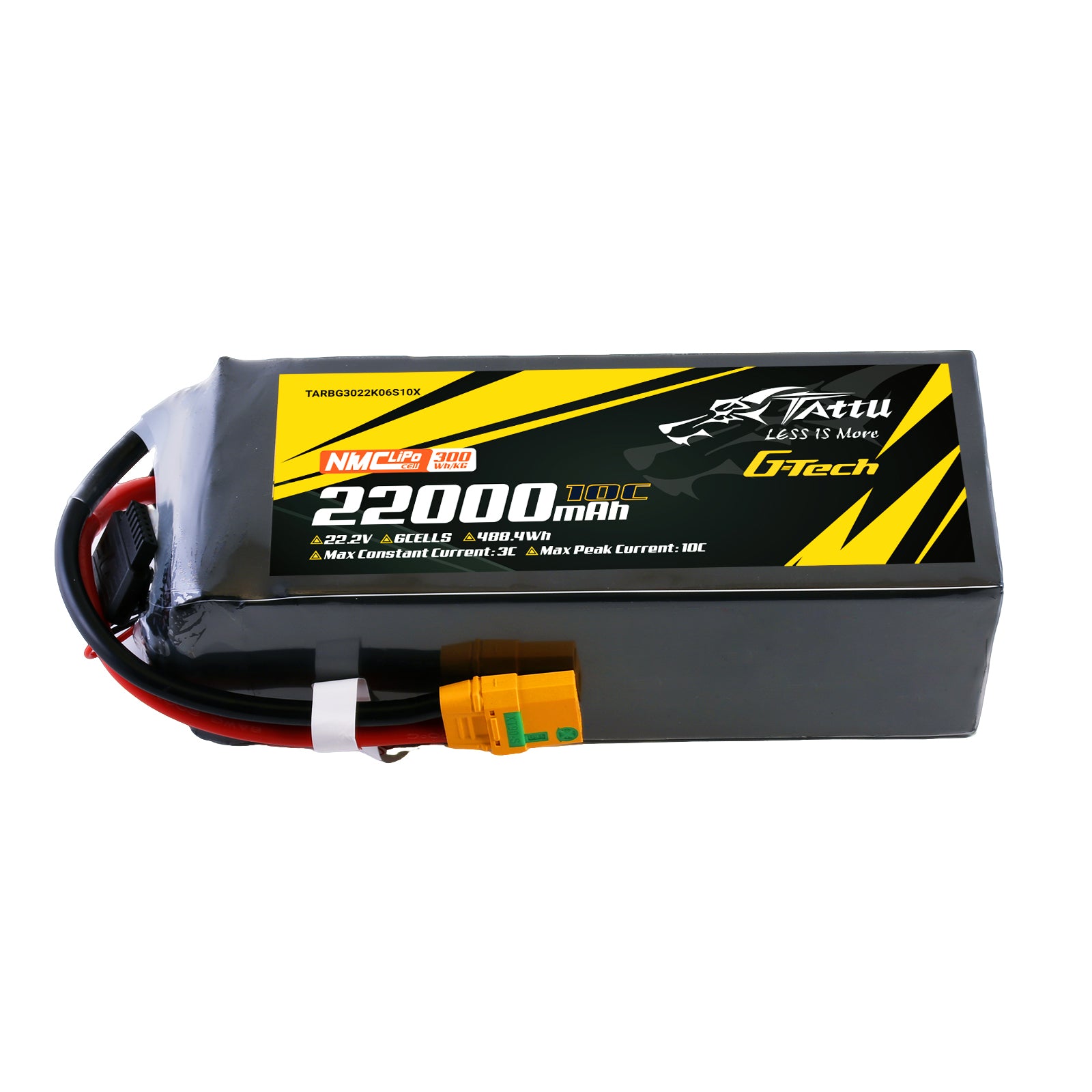 Tattu Semi-solid State 300Wh/kg 22000mAh 10C 22.2V 6S1P G-Tech Lipo Battery Pack with XT90S-F