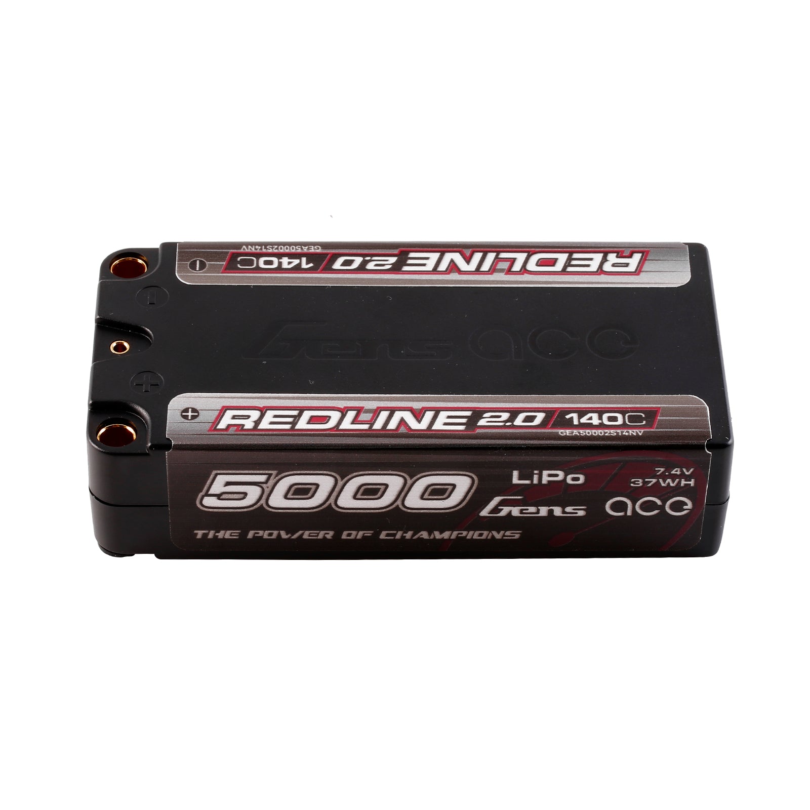 Gens ace Redline 2.0 5000mAh 2S 140C Shorty Lipo Battery with 5.0mm bullet
