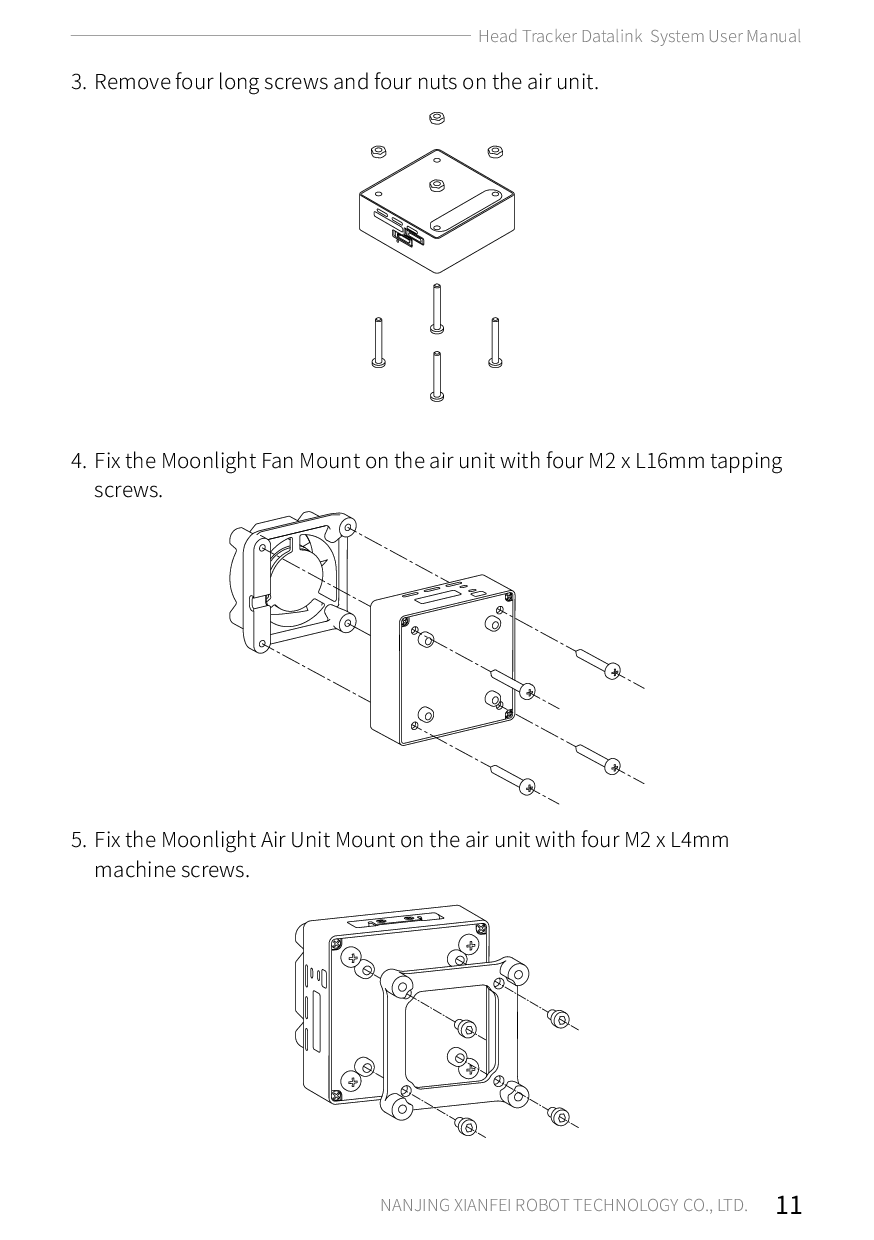 XF Headtracker datalink system user manual – puslapis 17