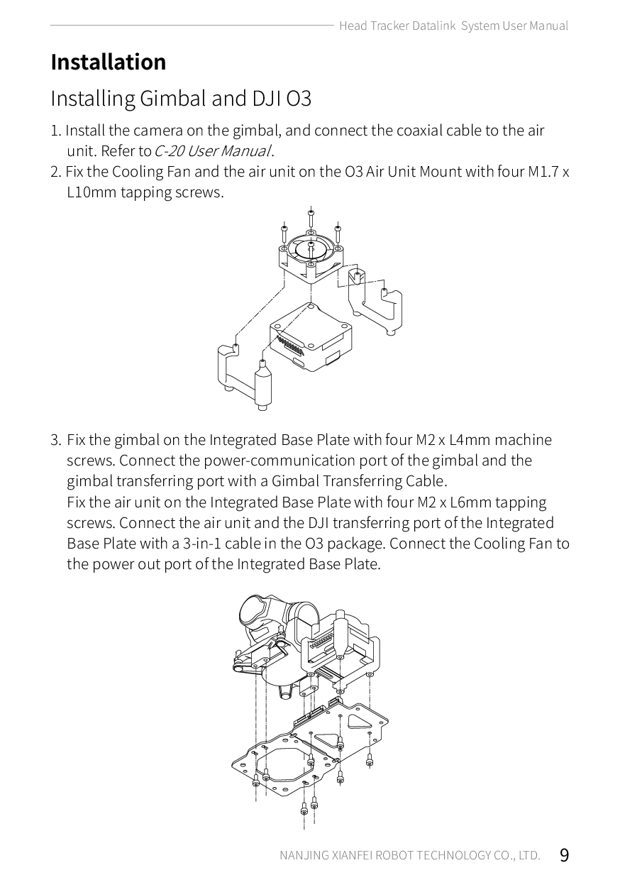 XF Headtracker datalink system user manual – puslapis 15