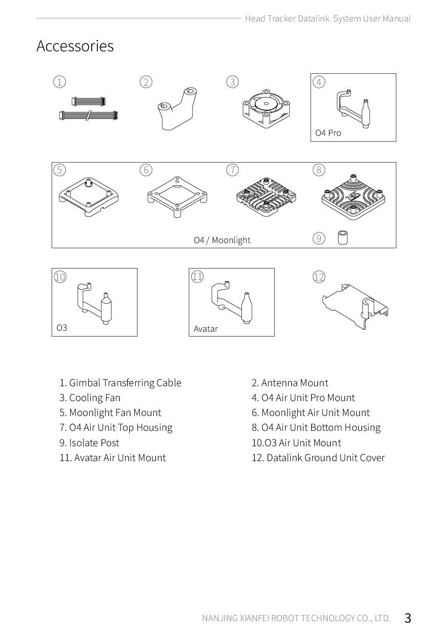 XF Headtracker datalink system user manual – puslapis 9
