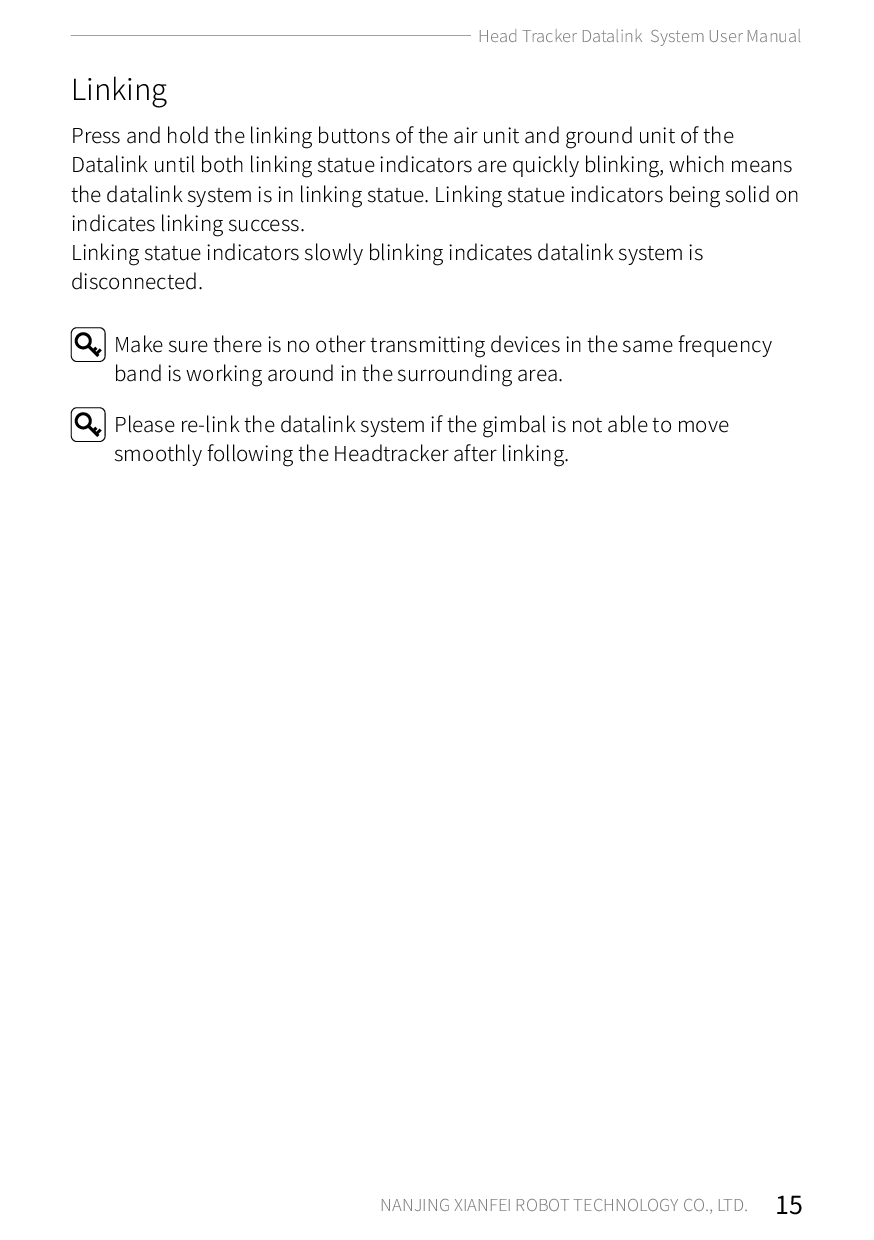 XF Headtracker datalink system user manual – puslapis 21