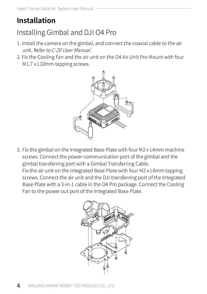 XF Headtracker datalink system user manual – puslapis 10