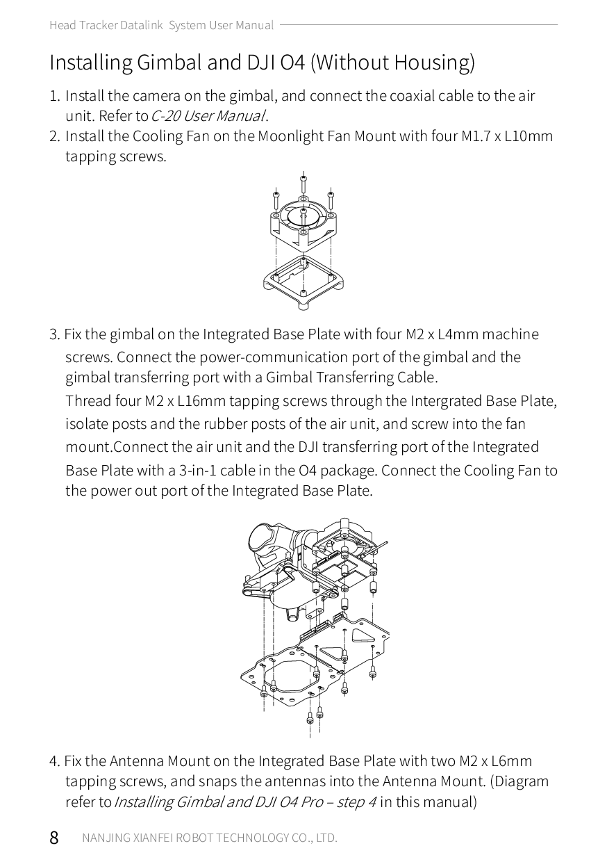 XF Headtracker datalink system user manual – puslapis 14