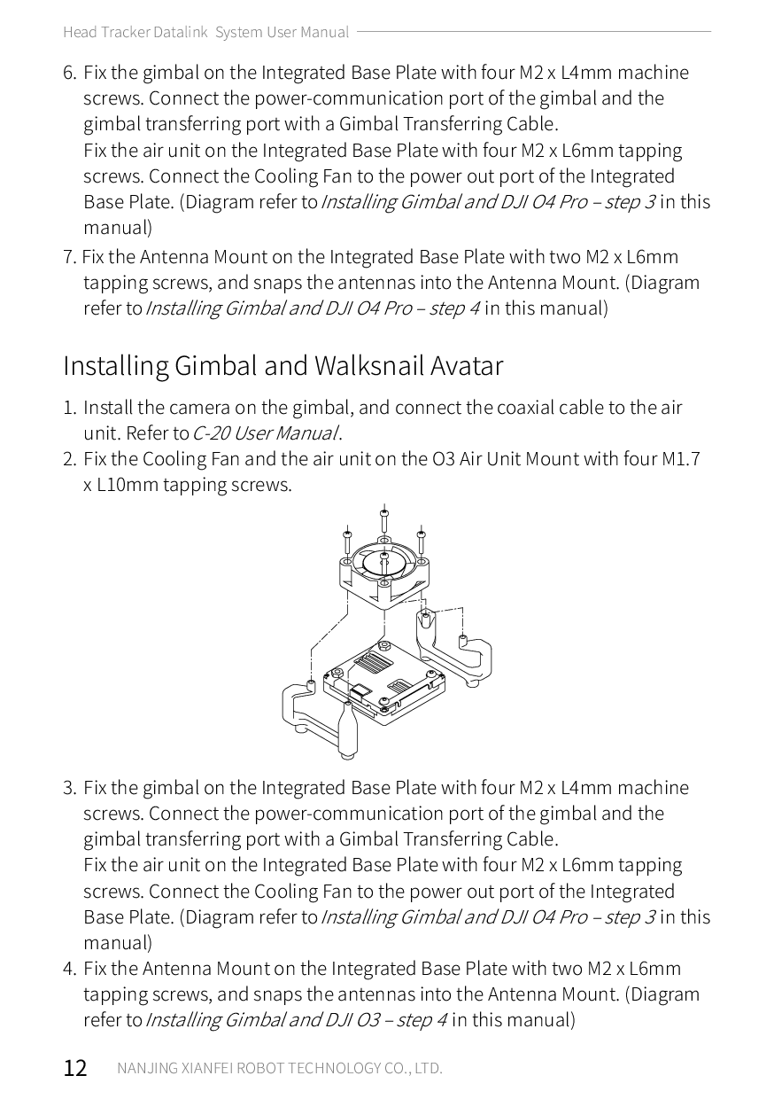 XF Headtracker datalink system user manual – puslapis 18