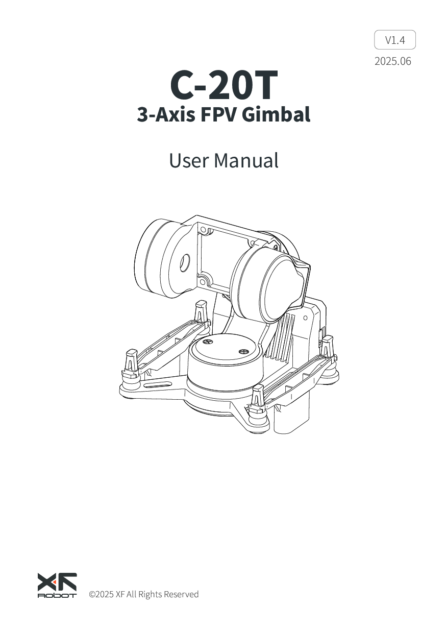C-20T 3-Axis FPV Gimbal – puslapis 1