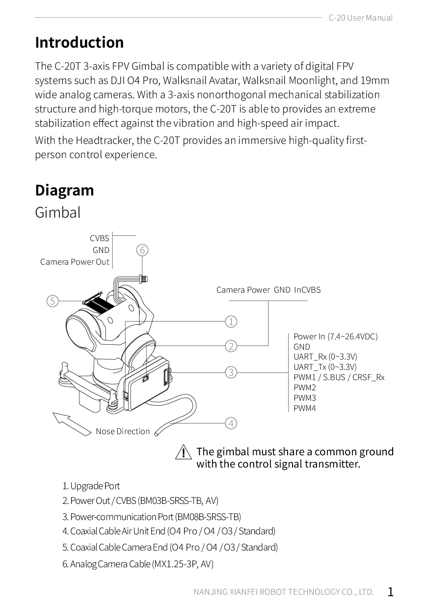 C-20T 3-Axis FPV Gimbal – puslapis 7
