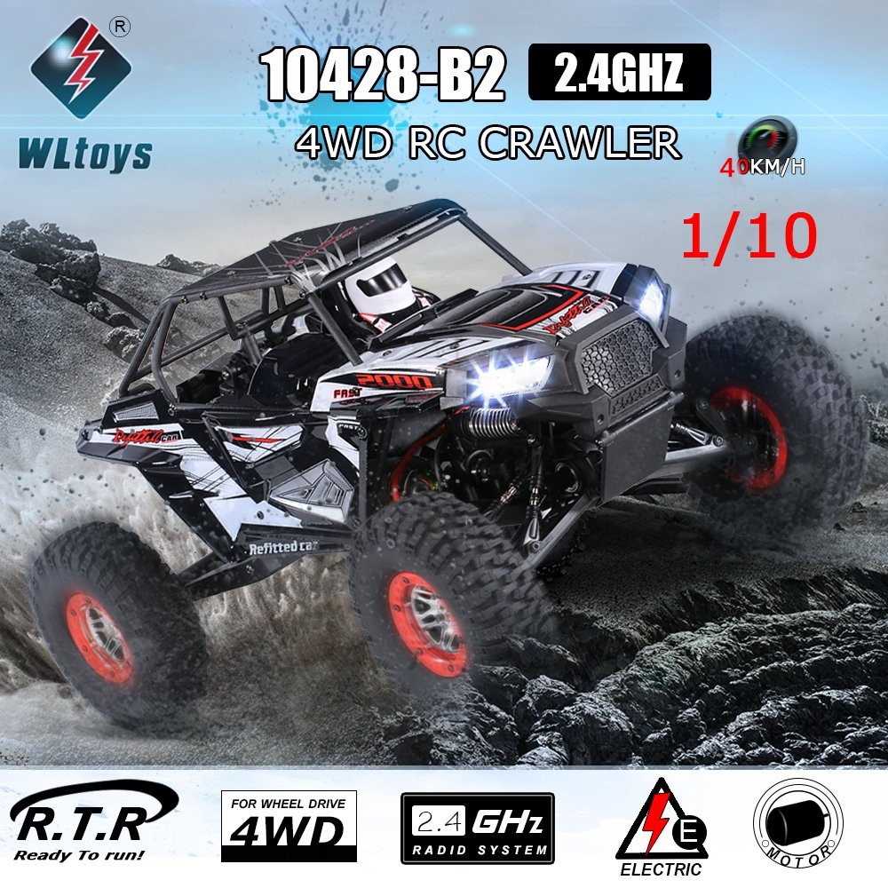 Wltoys 10428 B2 1 10 2.4G 4WD 40km h Racing Rc Car Rock Crawler Off Road Buggy RTR Toy Price 142.00 Euro Racer.lt