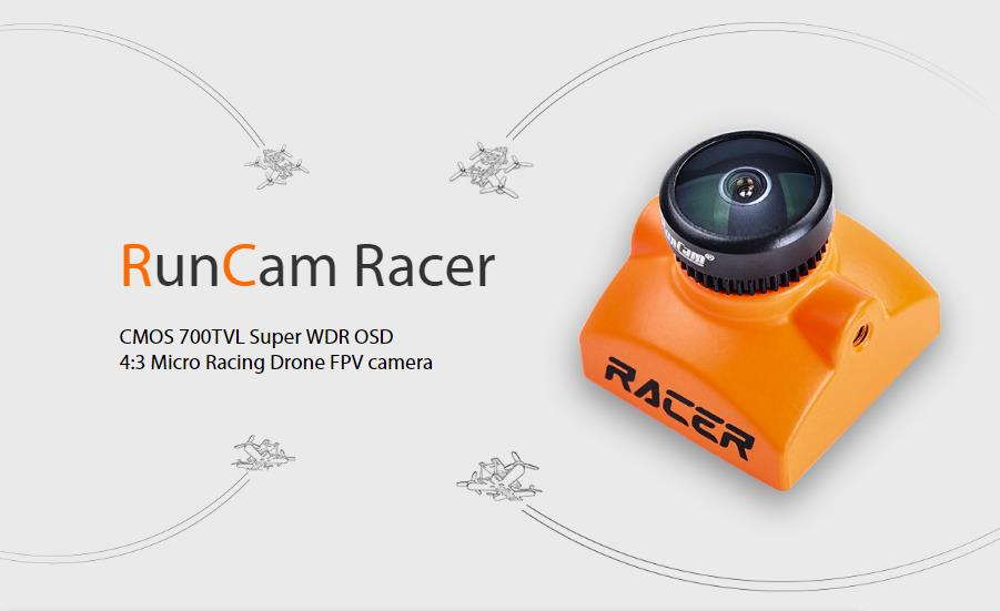 Clearance Price $13.99 Runcam Racer Camera CMOS 700TVL Built-in Remote Control Super WDR OSD 4:3 Micro Racing Drong FPV Camera