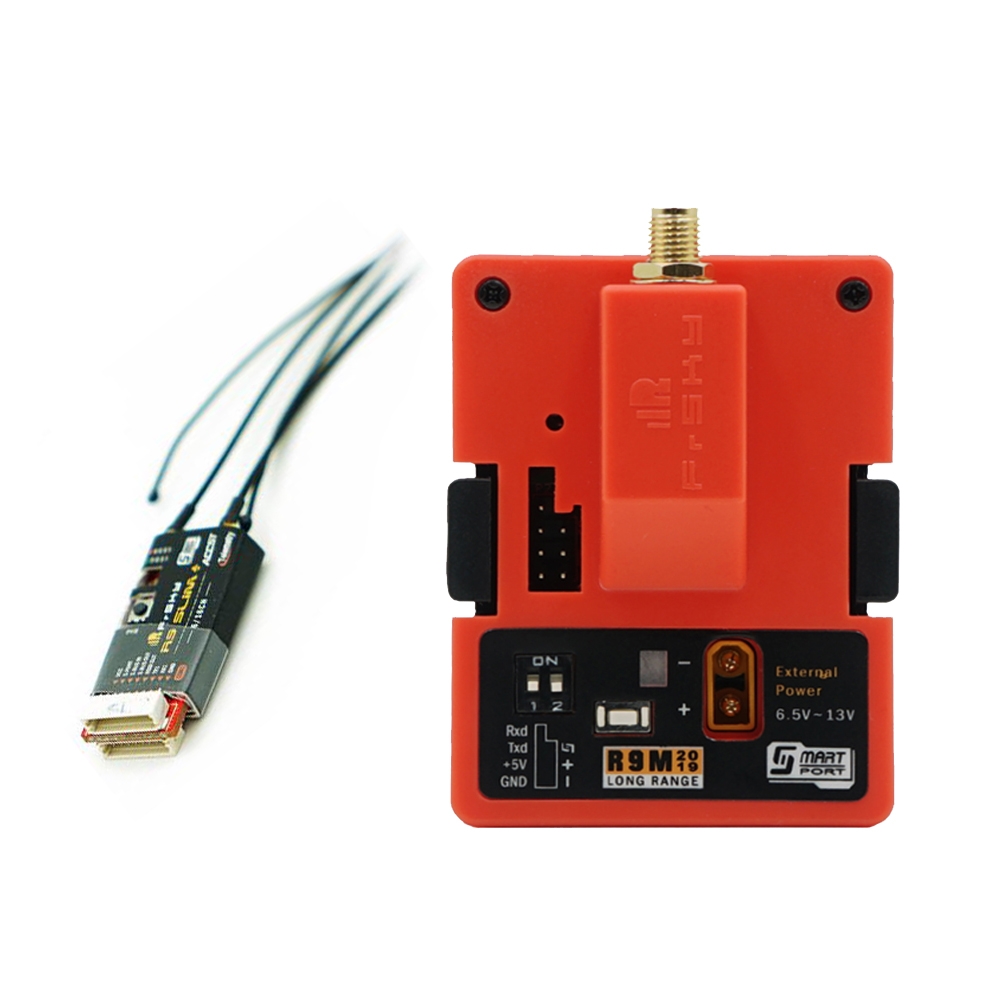 $62.99 for Frsky R9M 2019 900MHz Long Range Transmitter Module and R9 Slim+ Receiver with Mounted Super 8 and T antenna