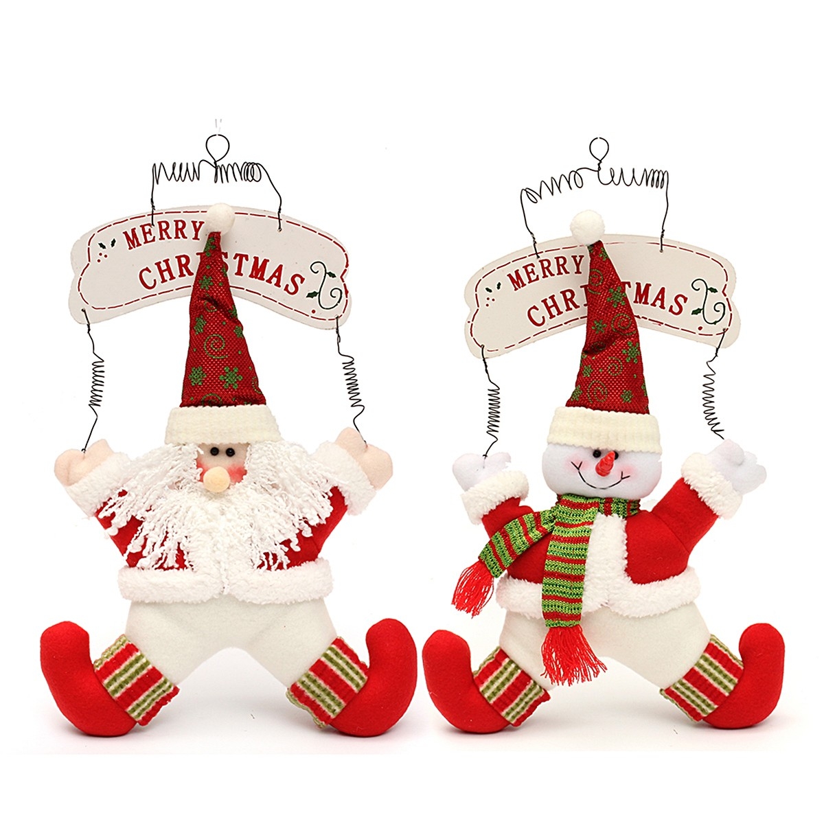 Christmas Decoration Welcome Snowman Santa Claus Door Hanging Party ...