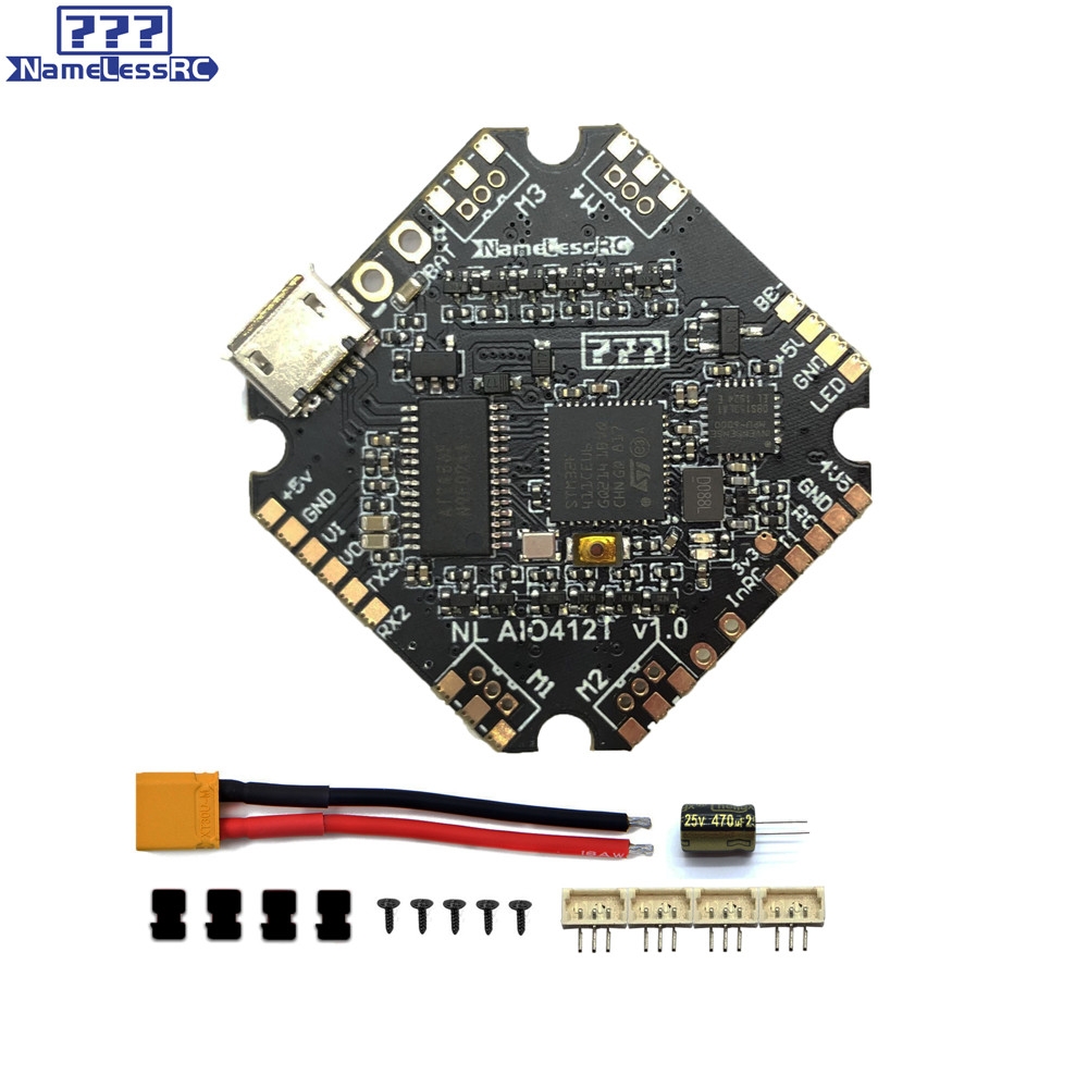 NameLessRC AIO412T F411 Flight Controller MPU6000 2-4S HV 5V/2.5A BEC 