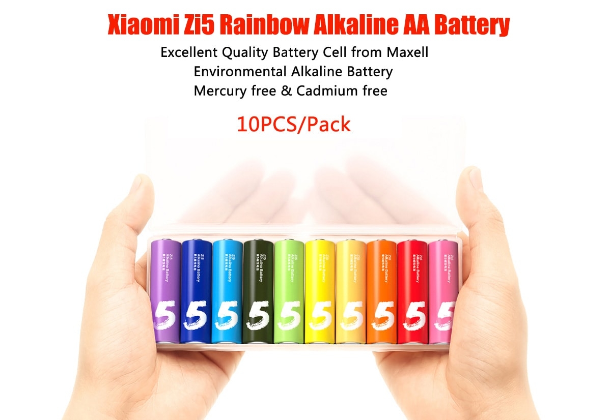 10PCS Rainbow Zi5 1.5V AA Alkaline Battery