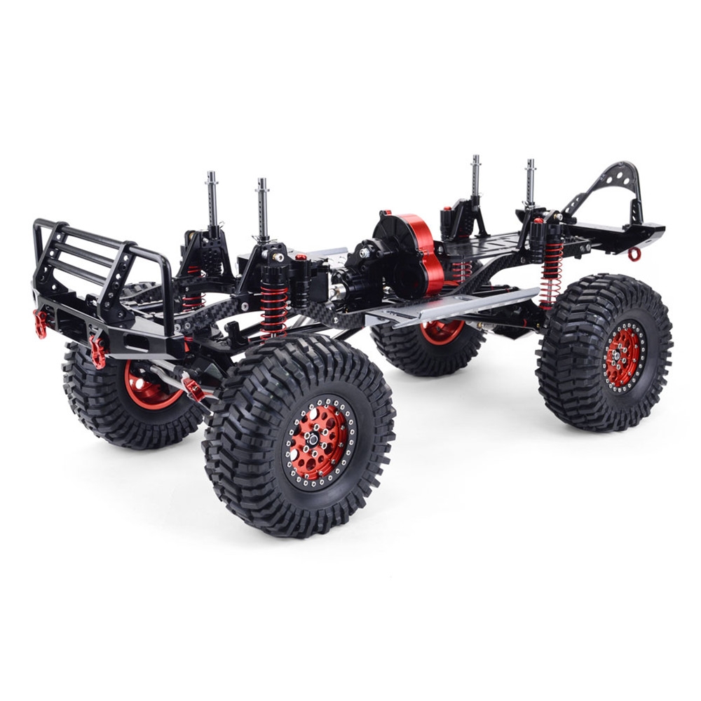 SCX10 1/10 4WD CNC All Metal Carbon Fiber RC Car Frame+540 Motor+60A Waterproof ESC+M1500 Servo