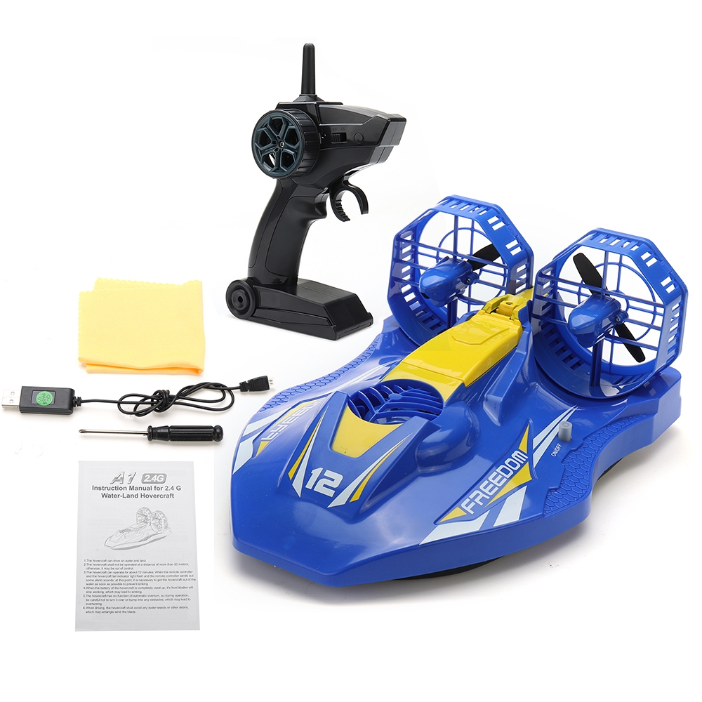 TKKJ A1 2.4G 4CH RC Twin propeller Hovercraft EP Amphibious Boat with Double Motors RTR Model Price 42.00 Euro Racer.lt