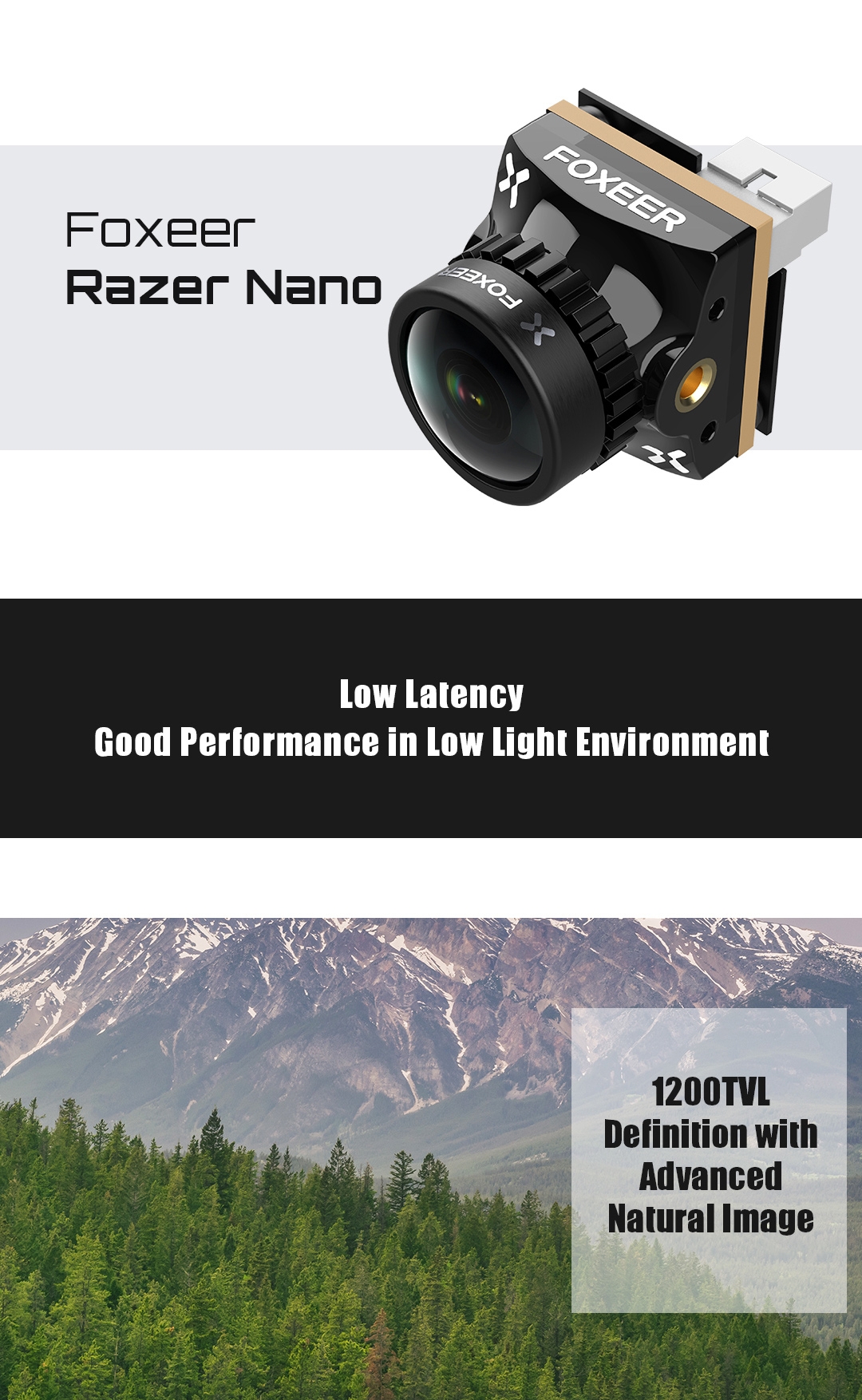 12% off for Foxeer Razer Nano 1200TVL FPV Camera