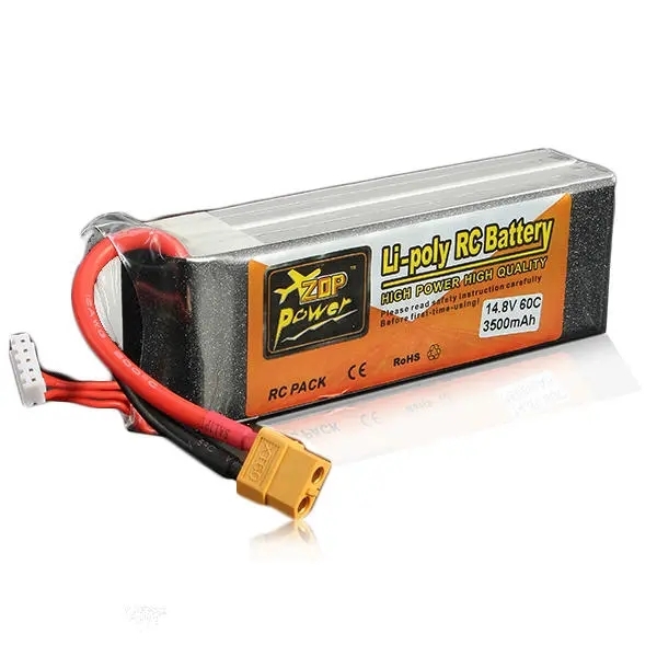 2Pcs ZOP Power 14.8V 3500mAh 4S 60C Lipo Battery XT60 Plug For RC Airplane