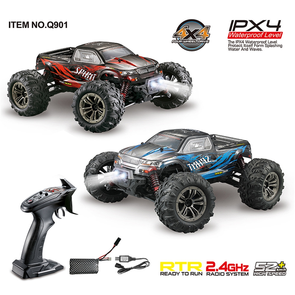 12% OFF for Xinlehong Q901 1/16 2.4G 4WD 52km/h Brushless Proportional control Rc Car with LED Light RTR Toys