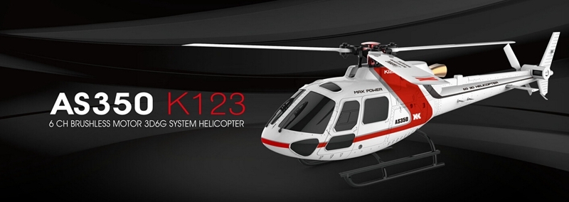 10% OFF FOR XK K123 6CH Brushless AS350 Scale 3D6G System RC Helicopter BNF