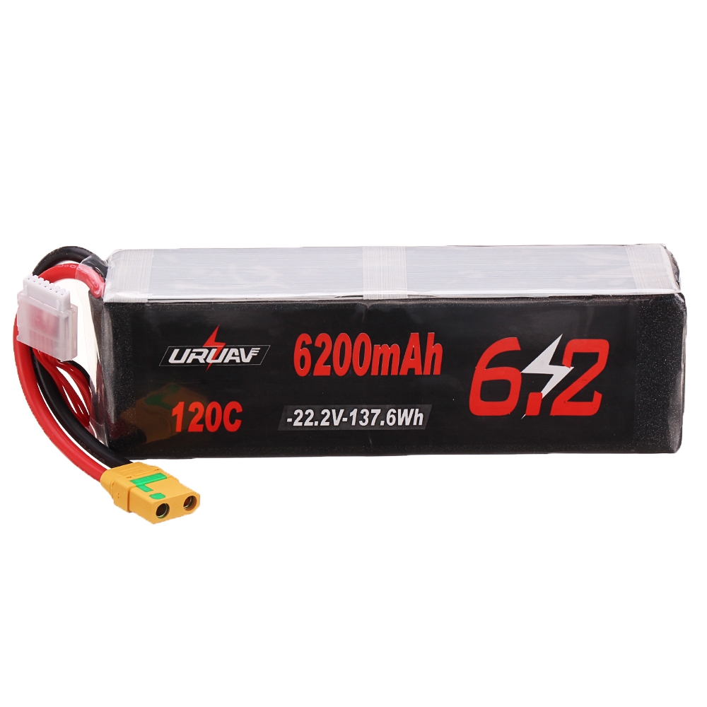 $55.24 for URUAV 22.2V 6200mAh 120C 6S Lipo Battery